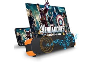DIZAUL 16’’ Screen Magnifier for Smartphone – Mobile Phone 3D Magnifier Projector Screen for Movies, Videos, and Gaming – Foldable Phone Stand with Screen Amplifier – Compatible with All Smartphones