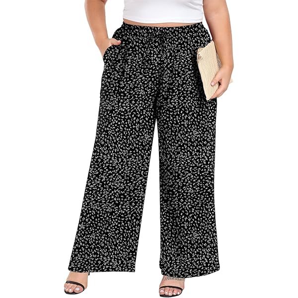 Max Studio Women's Crop Side Wide Leg Pant, Black/Cream Med