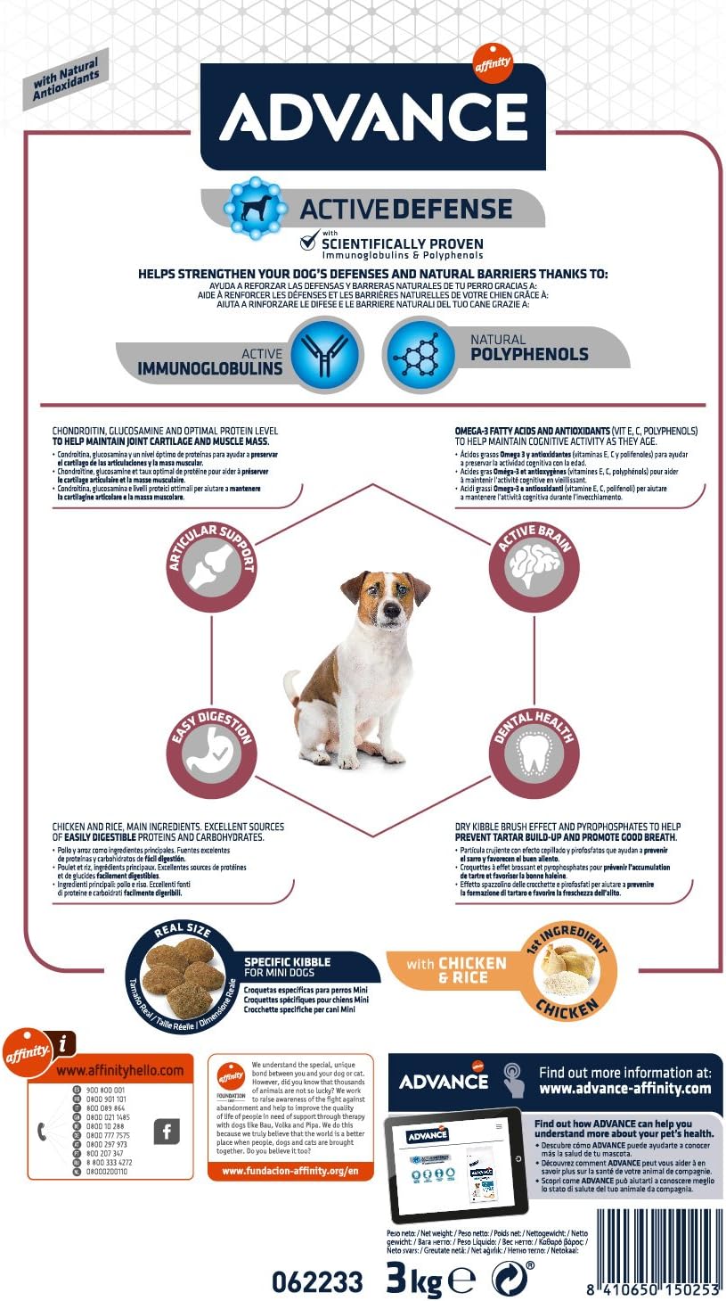 Advance Dog Food Senior Mini +8 3kg, 3 kg (Pack of 1) - Image 5