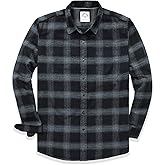 Dubinik® 6 oz Flannel Shirt for Men Plaid Mens Button Down Long Sleeve Shirts Cotton Casual