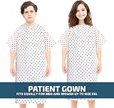 Linteum Textile Supply White Snowflake Twill Patient Hospital Gown One Size view 4