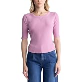 Buffalo David Bitton Women's Tabbey Crew Neck Elbow Sleeve Top