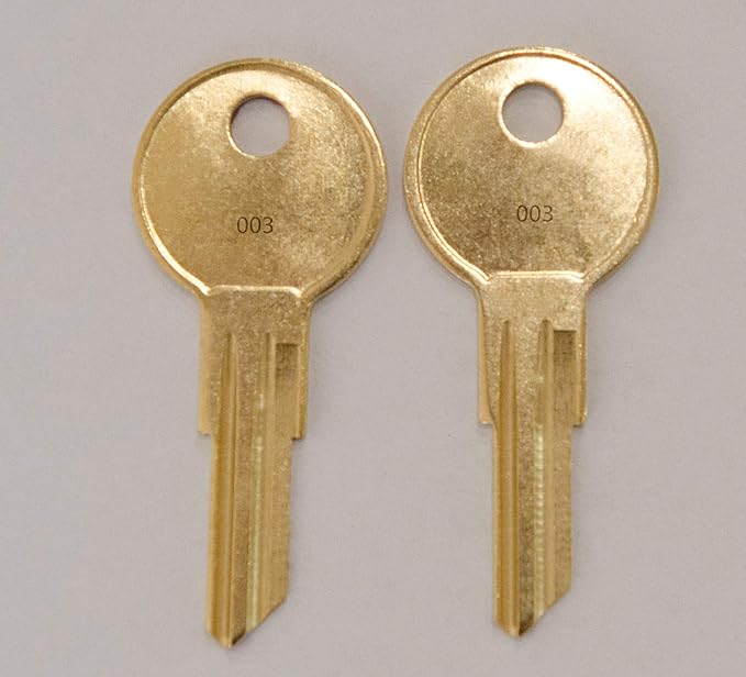Pair of 2 Replacement Keys for Code 001 002 003 004 005 Husky Tool Box