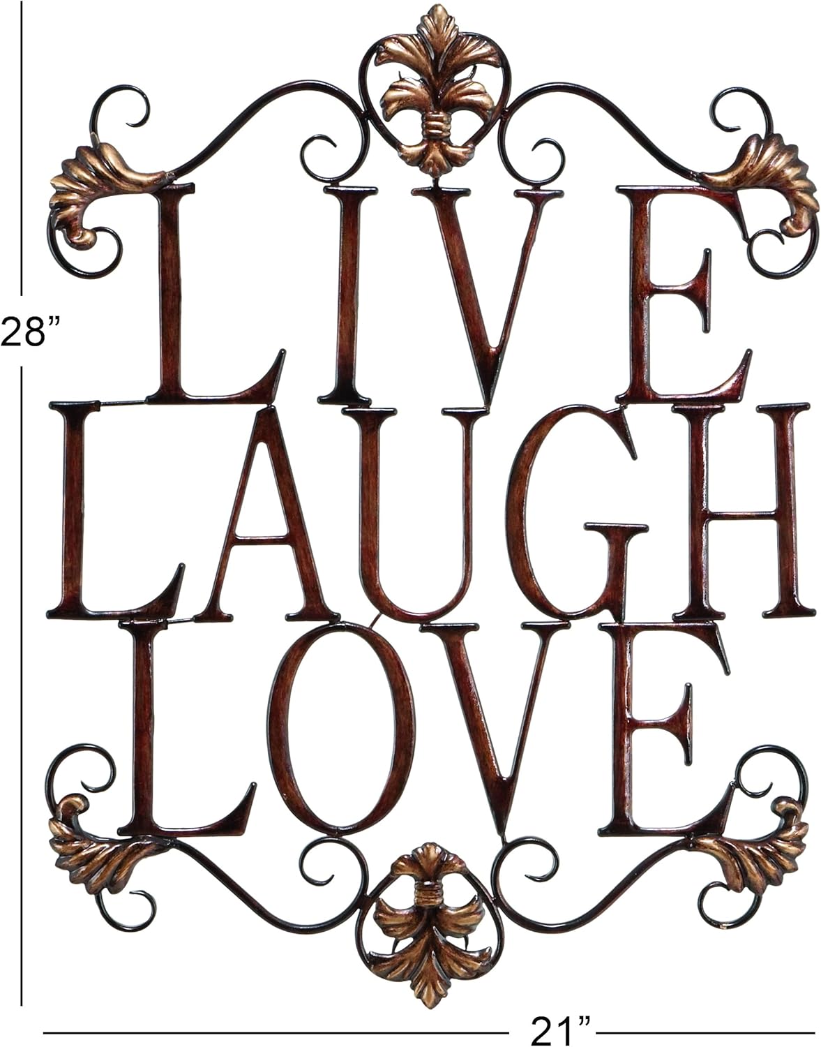 Amazon Com Live Laugh Love Modern Abstract Metal Wall Art Home