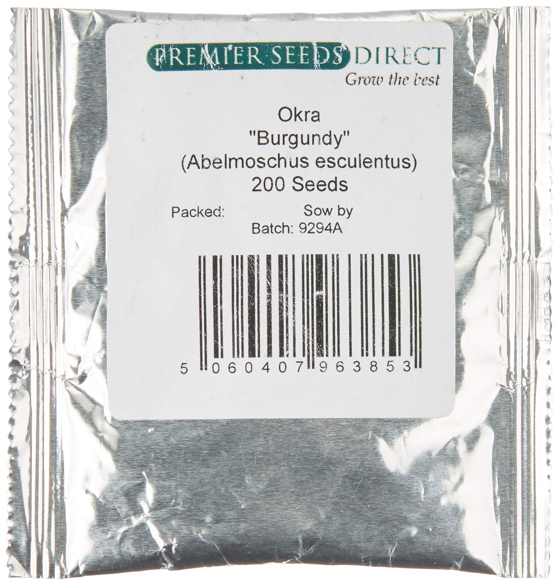 PREMIER SEEDS DIRECT - Okra - Burgundy - 200 Seeds