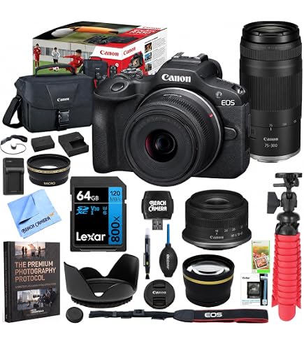 Amazon.com : Canon EOS R100 Double Zoom Lens Kit, Black : Electronics