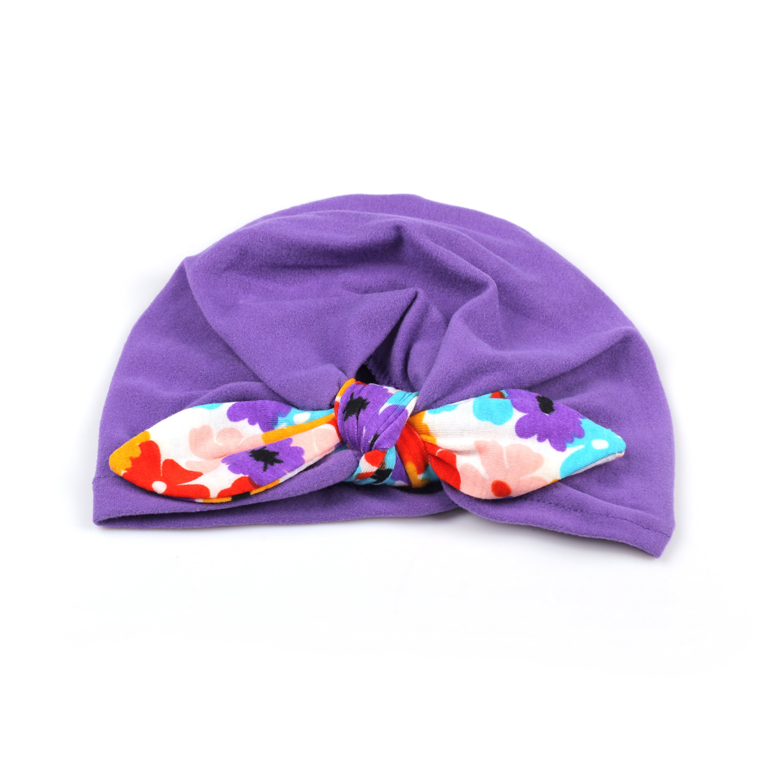 Xeababy Bow Hats for Newborn Baby Girls, 6 pcs Elastic Knot Headbands Hat Large Bow Infant Hat Headband Bow Hair Accessories