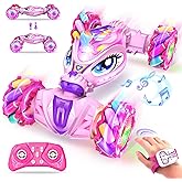 Unicorn Gesture Sensing RC Stunt Car Remote Control Car for Girls 360°Rotation & 2.4GHz RC Cars with Light & Music Barbie Style Toy for Girls Age 6-7 8-12+ Years Old Birthday Gift Idea