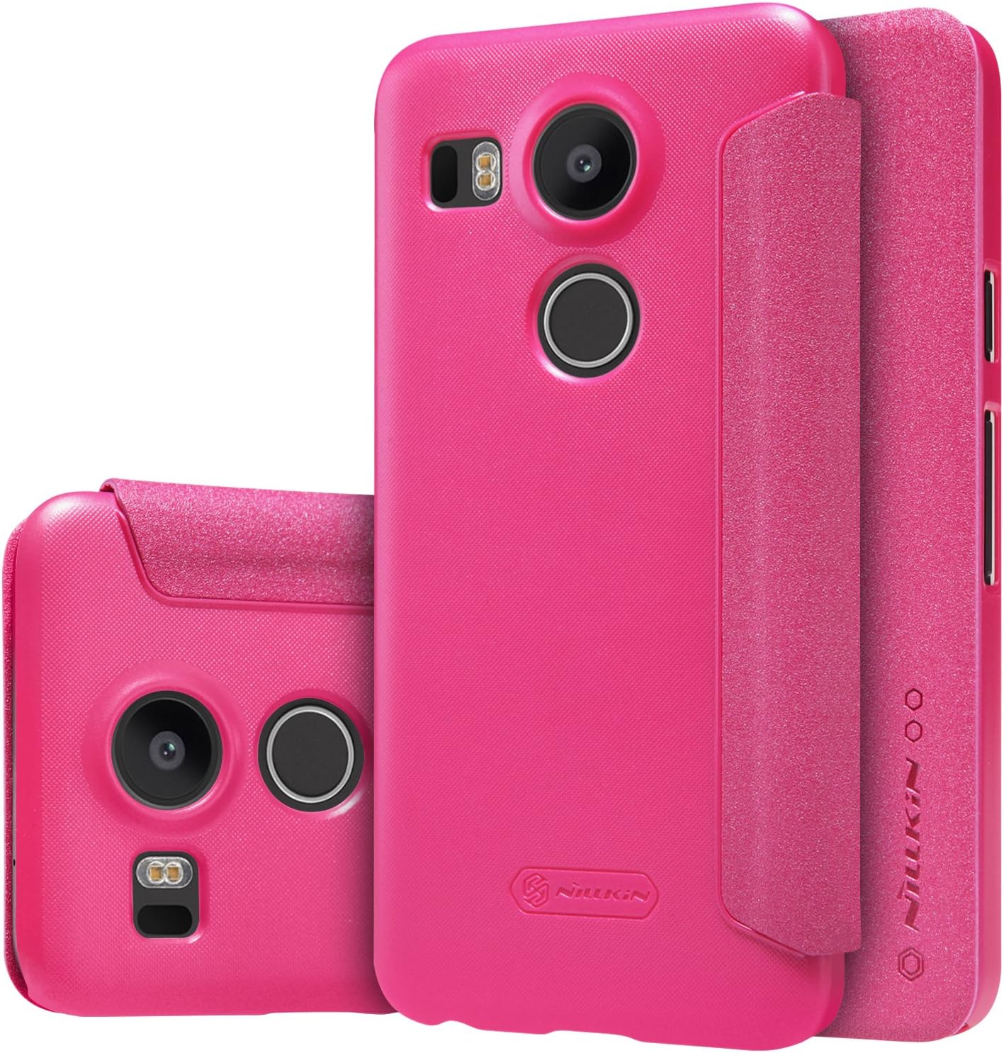 Nexus 5X Case, Dimike Sparkle Ultra Thin Flip Pu Leather Cover Slim Hard Case for LG Google Nexus 5X (Sparkle Red)