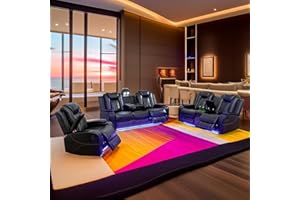 FUOROLA Umeji Power Recliner Living Room Set with LED for Living Room, Dormitory, Guest House, Playroom, Airbnb,Apartment