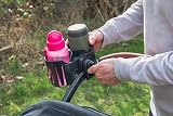 LittleLife Double Buggy Cup Holder Universal Bottle Organiser Stroller view 6