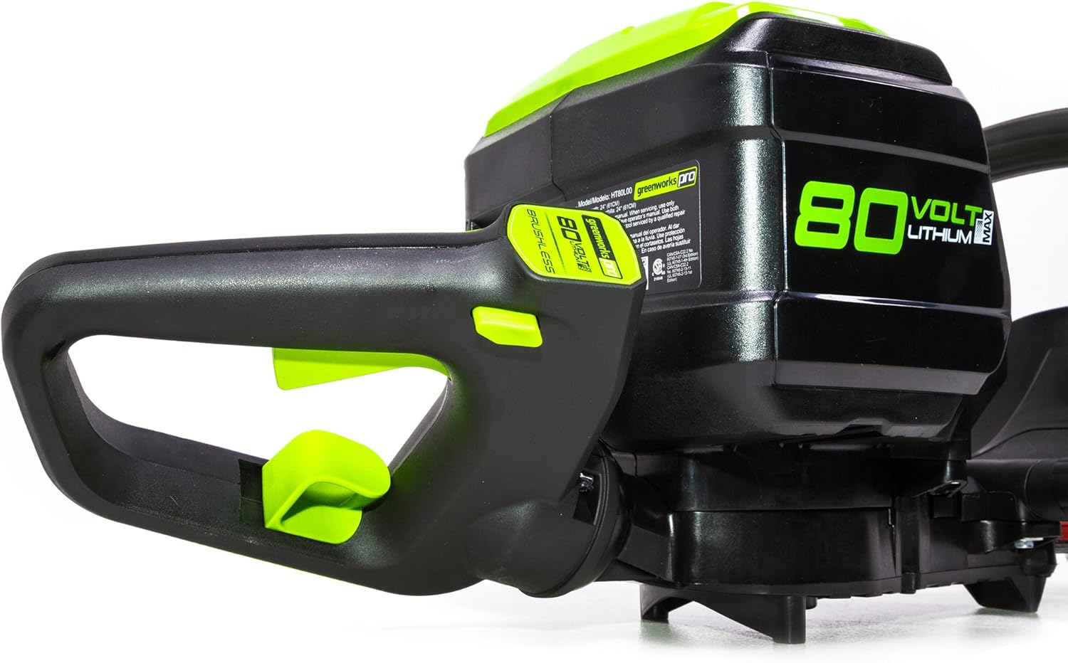 greenworks hedge trimmer 80v