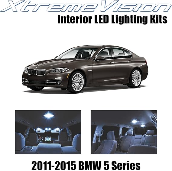 Amazon Com Xtremevision Interior Led For Bmw 5 Series F10 528i 535i 550i M5 11 16 18 Pieces Cool White Interior Led Kit Installation Tool Automotive