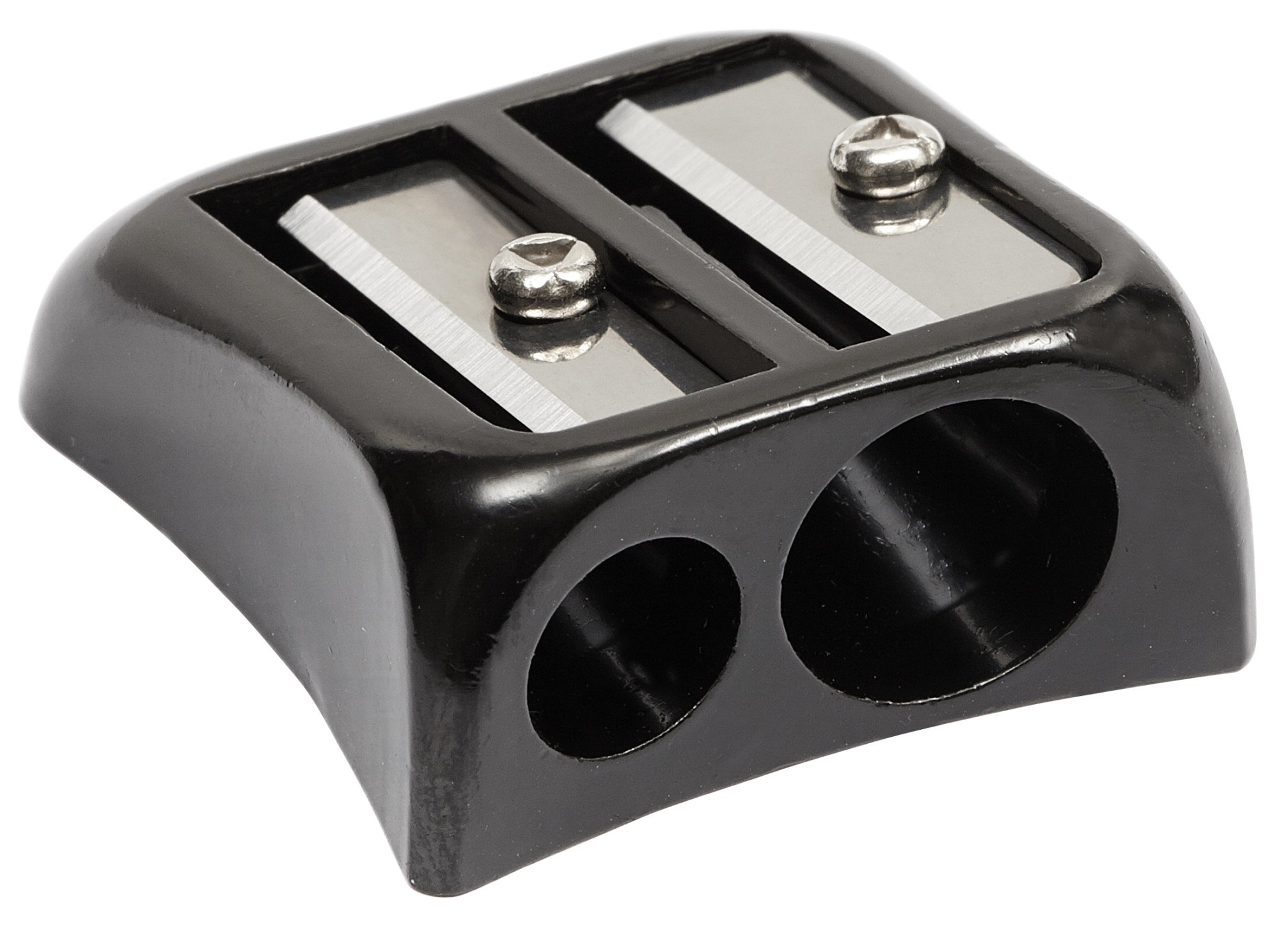 Swordfish ‘Blinc Blinc’ Double-Hole Zinc Pencil Sharpener with Strong Metal Casing [Pack of 1] 40286,Black