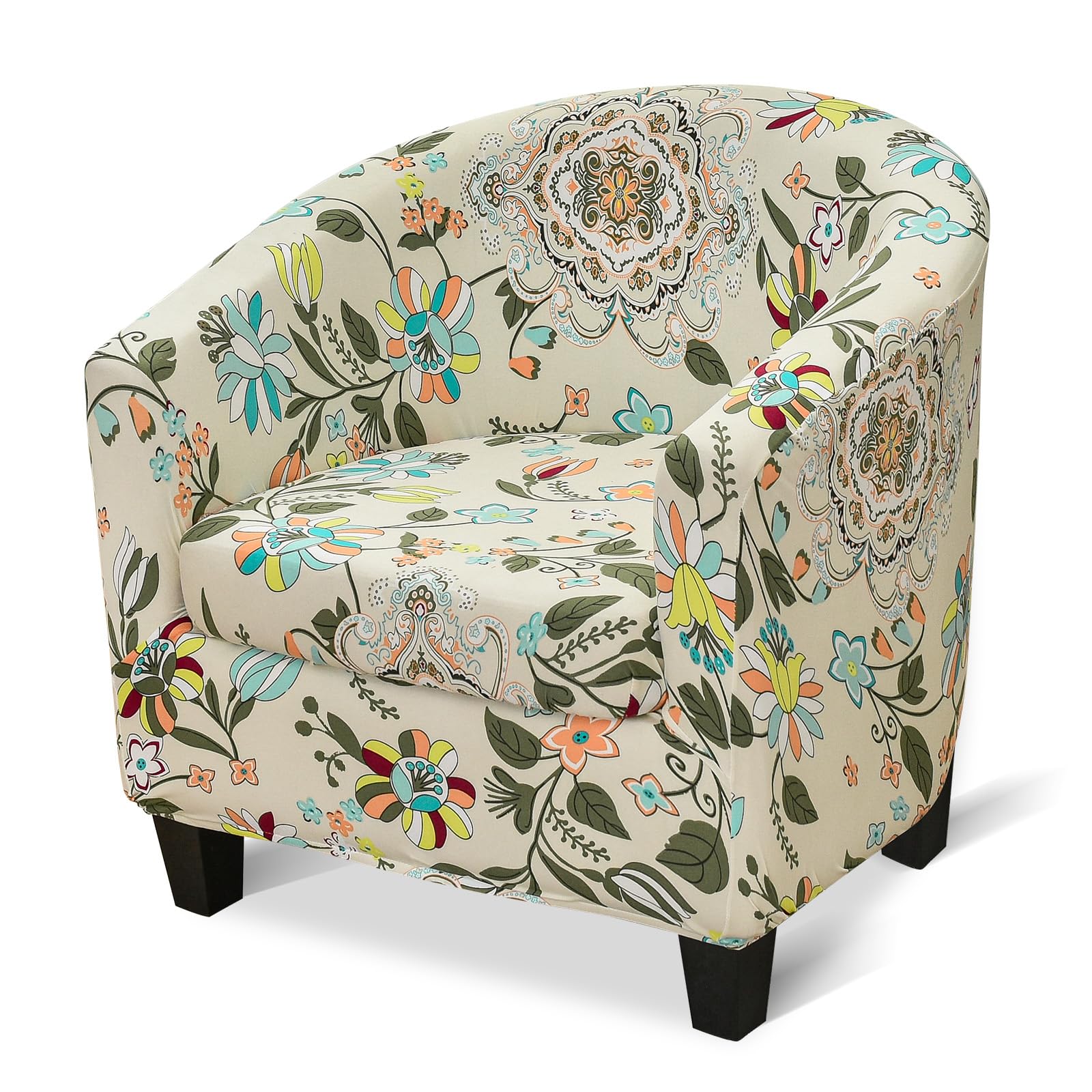 Jinayana 2 Piece Tub Chair Covers - High Stretch Bucket Slipcover for Armchairs, Club Chairs in Living Room/Hotel Reception/Bar Counter/Dining Room/Office