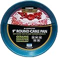 casaWare Ceramic Coated NonStick 9-Inch Round Pan, Blue Granite