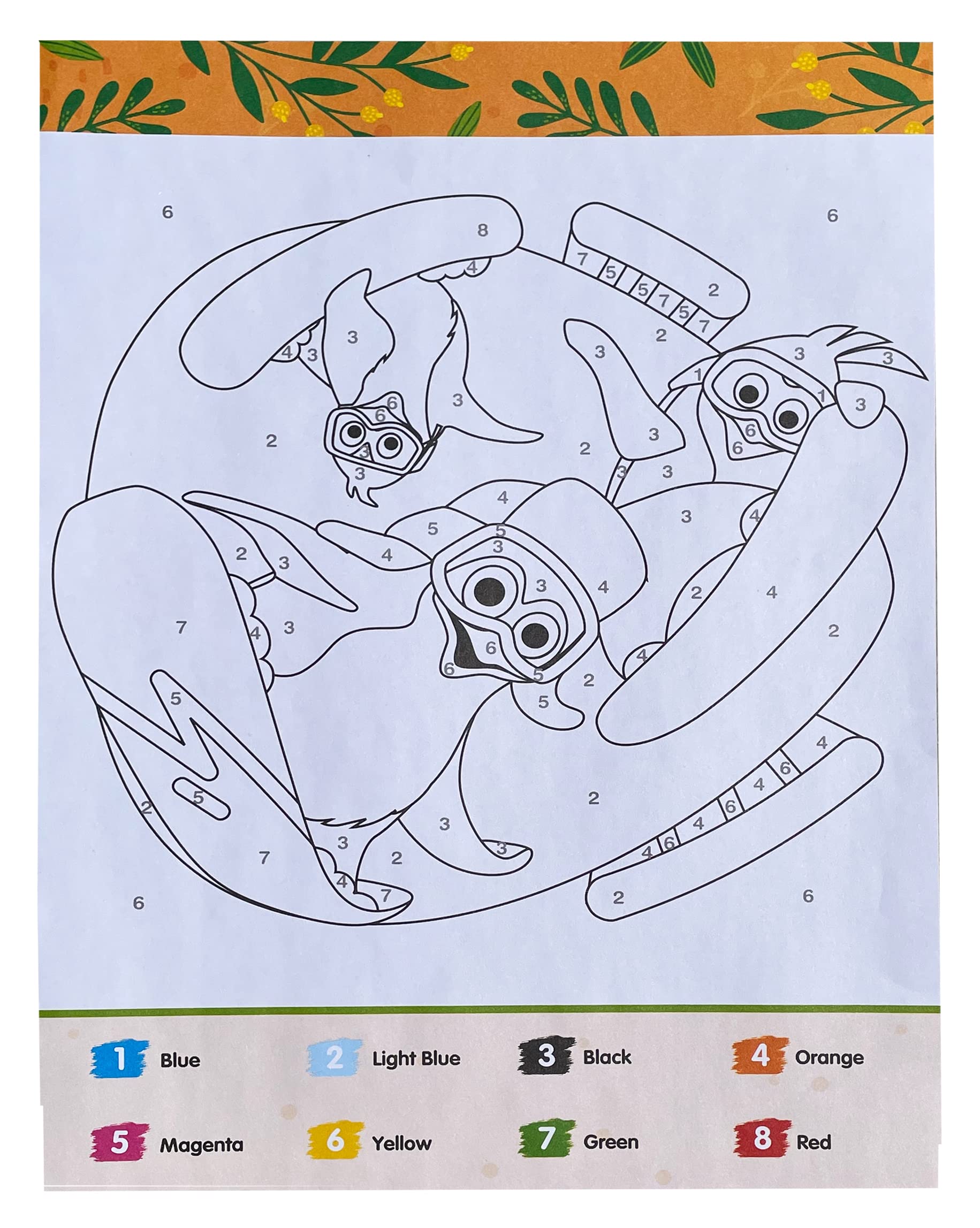Color By Number Animals for Kids: Over 80 Cute Coloring Designs with Thick, Perforated Pages