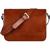 Time Resistance Leather Messenger Bag for Men, Handmade Crossbody Bag, Shoulder Bag Made in Italy