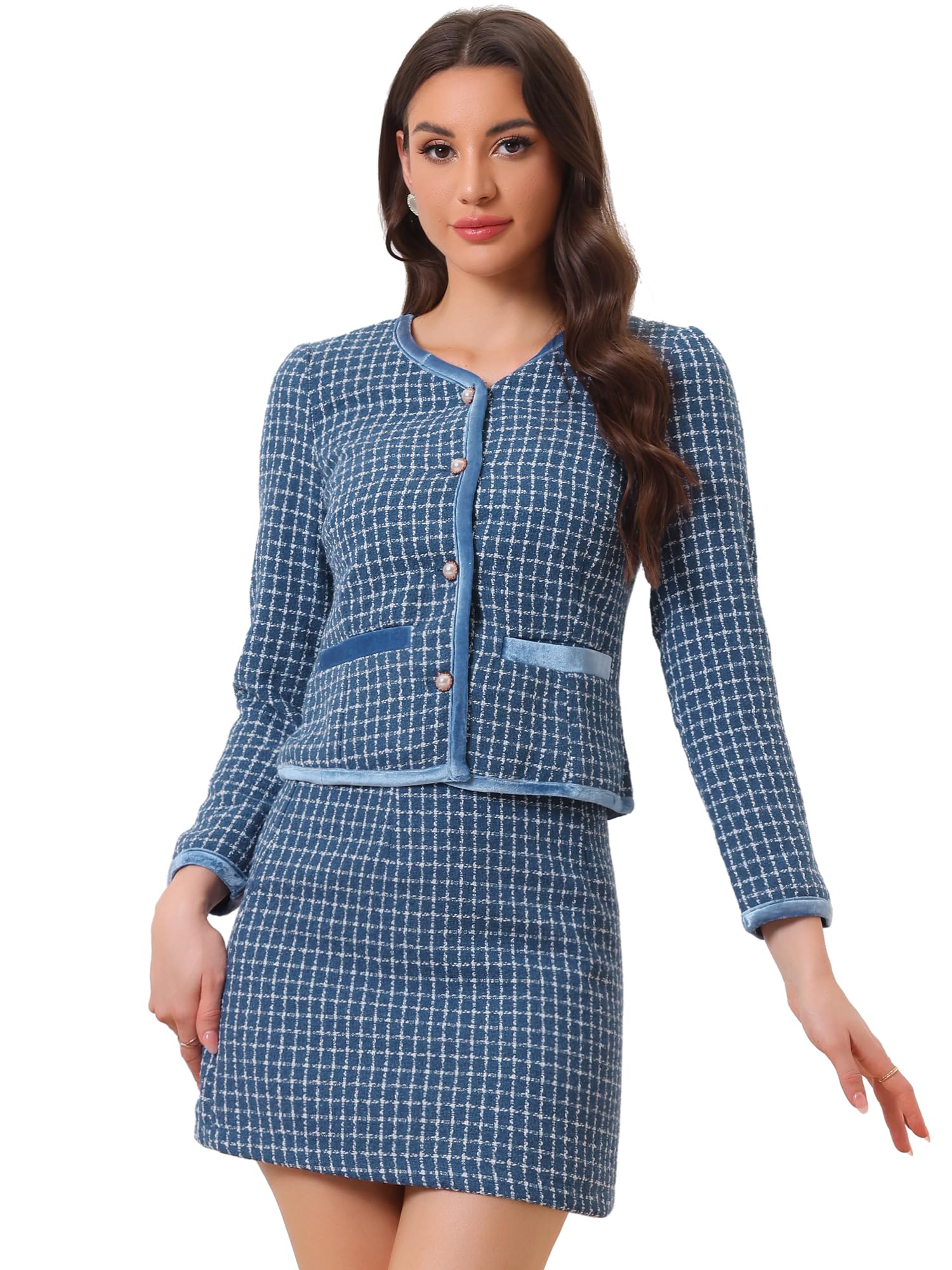 Damen Business-Anzug 2-teilig – Blazer Und Rock-Set Fürs Büro, Elegante Bürokleidung