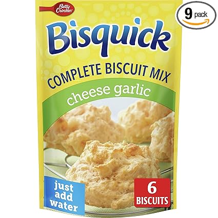 Amazon Com Bisquick Cheese Garlic Biscuit Mix 7 75 Oz Pouch Pack Of 9 Betty Crocker Bisquick Mix Grocery Gourmet Food