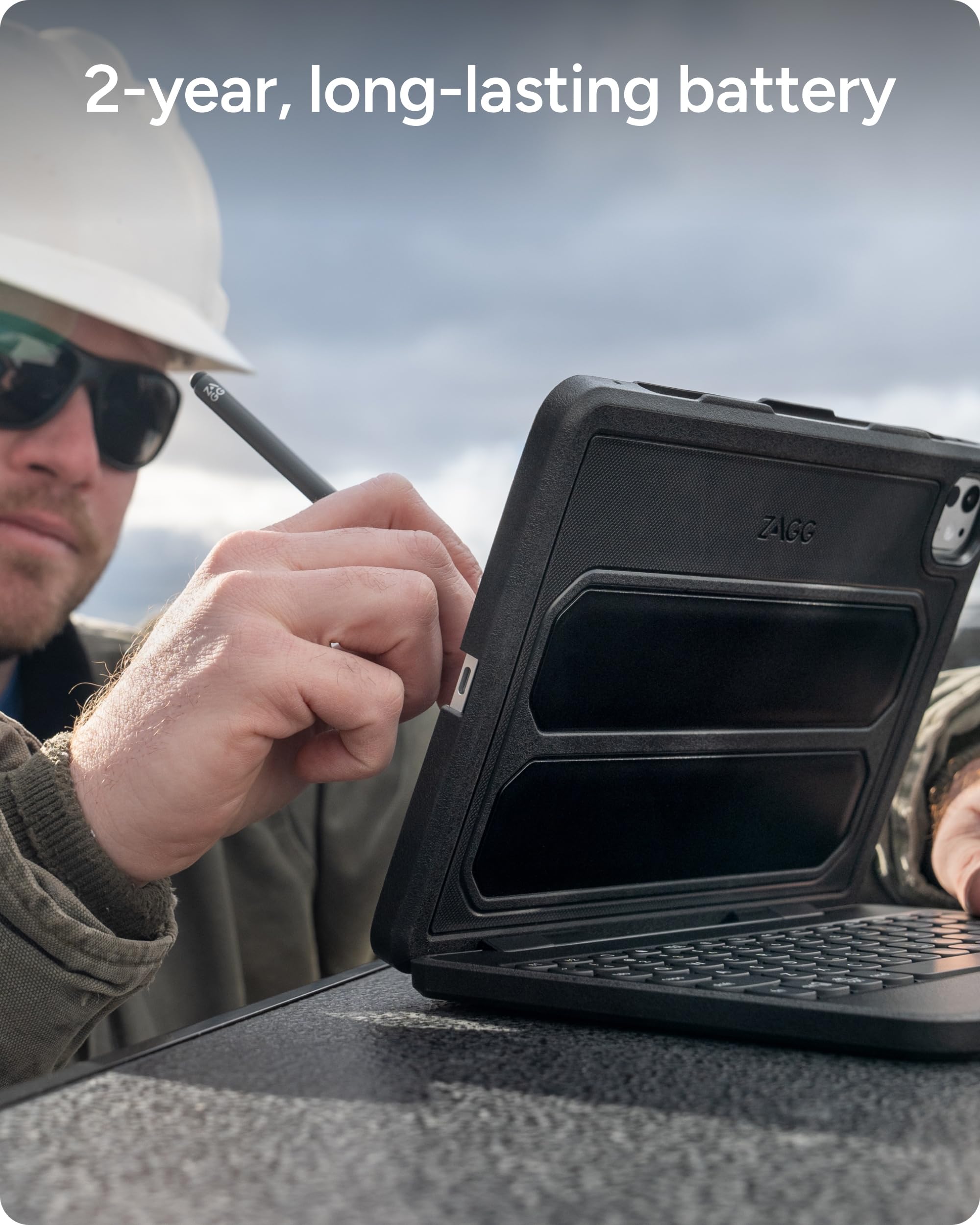 ZAGG Rugged Book iPad Case with Detachable Magnetic-Hinged Keyboard for iPad Air 3, iPad Pro 10.5