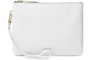 DORIS&JACKY Lambskin Leather Wristlet Clutch Purse For Women Large Soft Designer Wallet With Strap…