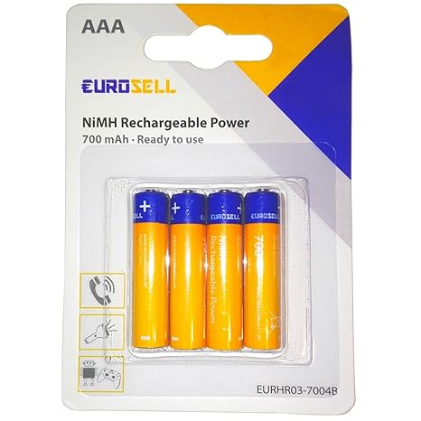 Eurosell 700mah Wiederaufladbar Ersatz Akku AAA für Schnurlostelefon zb Batterie Siemens Gigaset Schnurlos Telefon A380 A385 