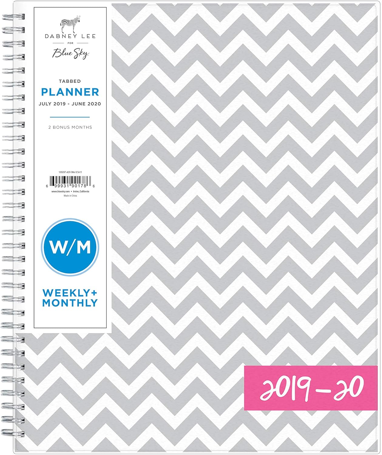 Dabney Lee for Blue Sky 2019-2020 Academic Year Weekly & Monthly Planner, Flexible Cover, Twin-Wire Binding, 8.5" x 11", Ollie : Office Products