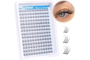 MAVPHNEE Natural Cluster Lashes CC Curl 168 Pcs Wispy Lash Extensions 9-11MM Mixed Lengths Eyelash Extension Individuals Self Application DIY at Home by Mavphne