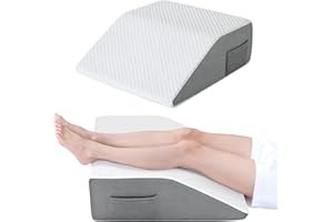Cozymaker Adjustable Leg Elevation Pillows for Swelling, Cooling Gel Memory Foam Wedge Pillows for After Surgery, Sciatica Back Knee Hip Ankles Pain Relief, Leg Pillows for Sleeping