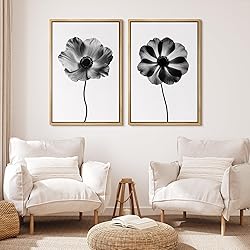 MUDECOR Framed Canvas Print Wall Art Set Black and