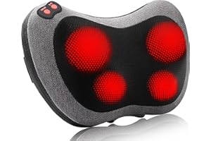 Papillon Shiatsu Back and Neck Massager with Heat, Deep Tissue Kneading,Electric Massage Pillow for Back,Shoulders,Legs,Foot,Body Muscle Pain Relief,Use at Home,Car,Office