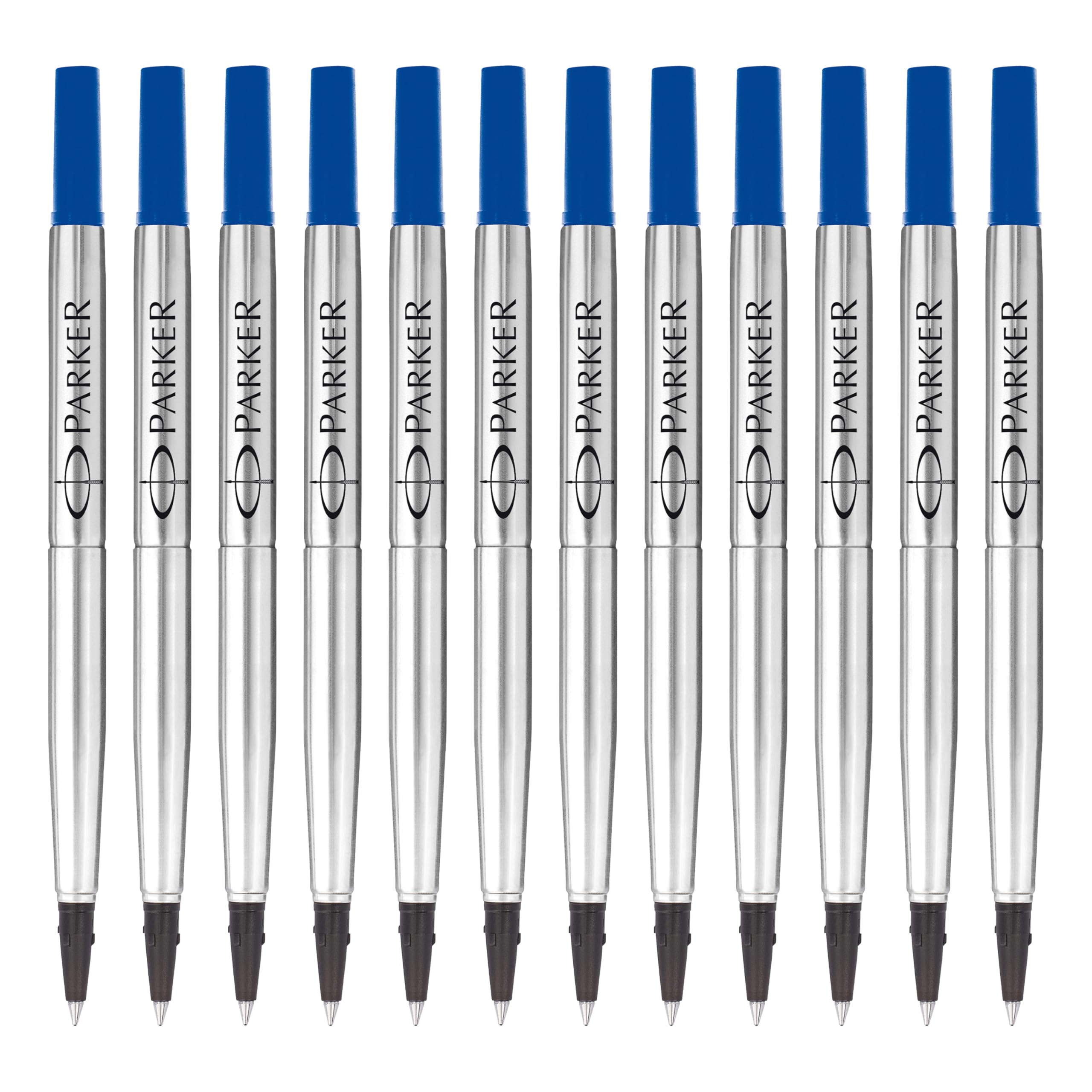 Parker Rollerball Pen Refills | Fine Point | Blue QUINK Ink | 12 Count