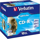 Verbatim 43537 52x Lightscribe CD-R Jewel Case 10 Pack 700MB Recordable Media view 1