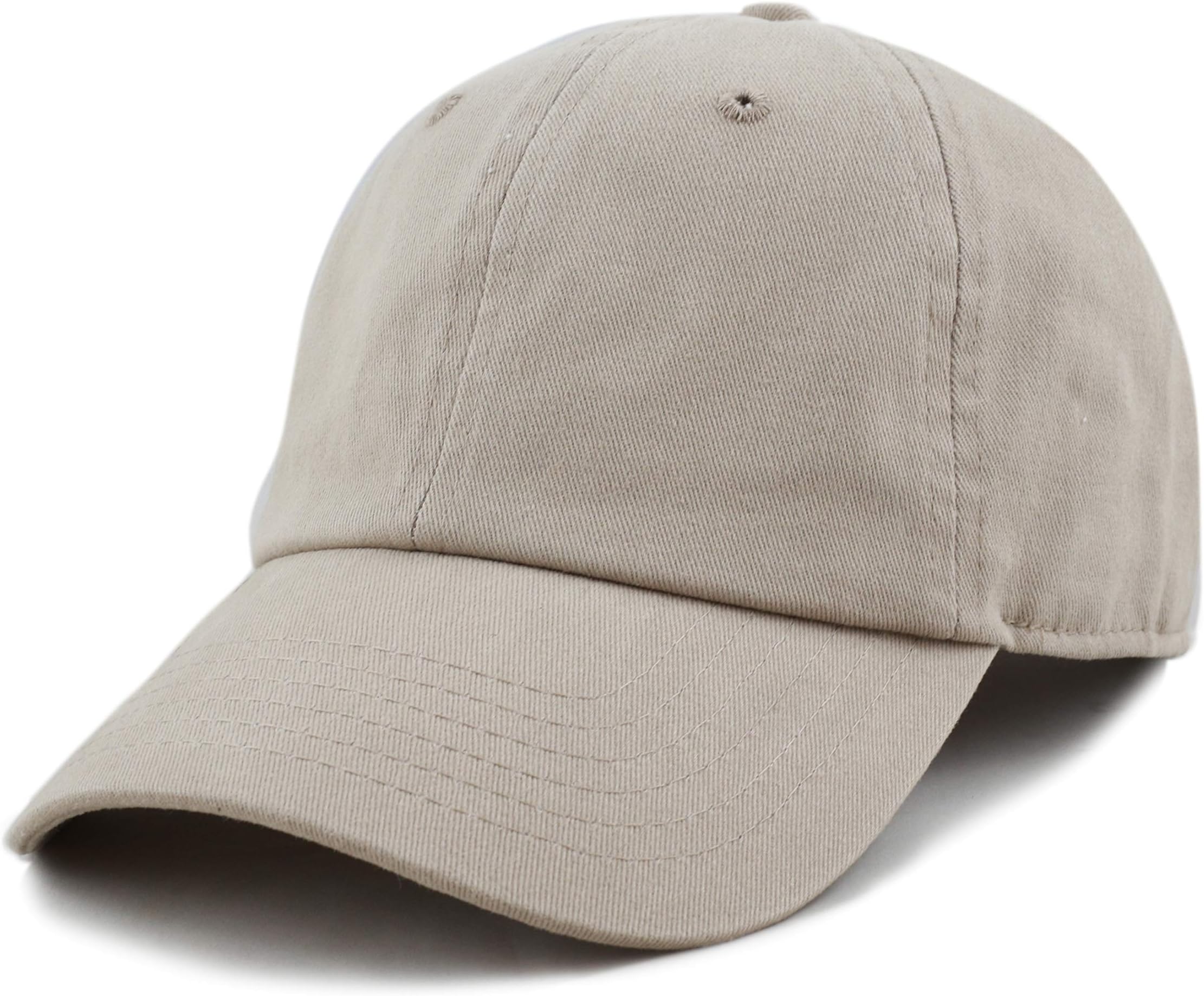 100% Soft Brushed & Pigment Cotton Unstructured Solid Low-Profile Baseball Cap Dad Hats