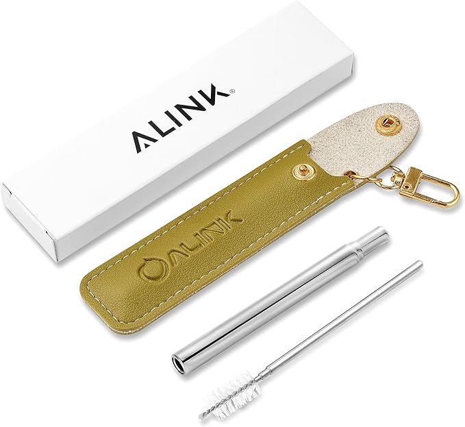 ALINK Reusable Collapsible Straws, Telescopic Stainless