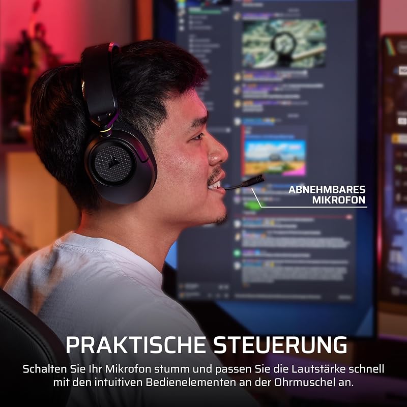 HS35 v3 Wireless Gaming-Headset mit Mikrofon – Schwarz