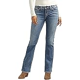 Silver Jeans Co. Womens Elyse Mid Rise Comfort Fit Slim Bootcut Jeans