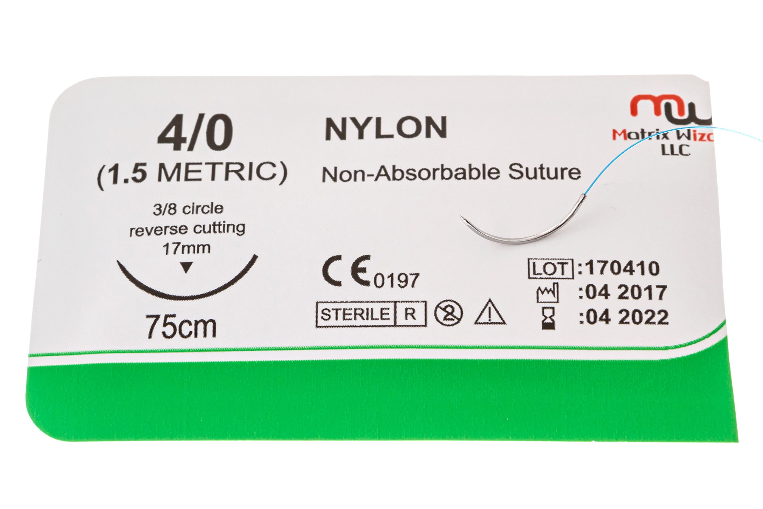 Sterile Sutures Thread with Needle (6 Suture Pack) for Medics, Medical