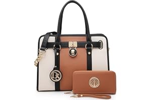 Dasein Handbags Purses Set for Women Top Handle Satchel Shoulder Bags Large Work Tote Bag with Matching Wallet