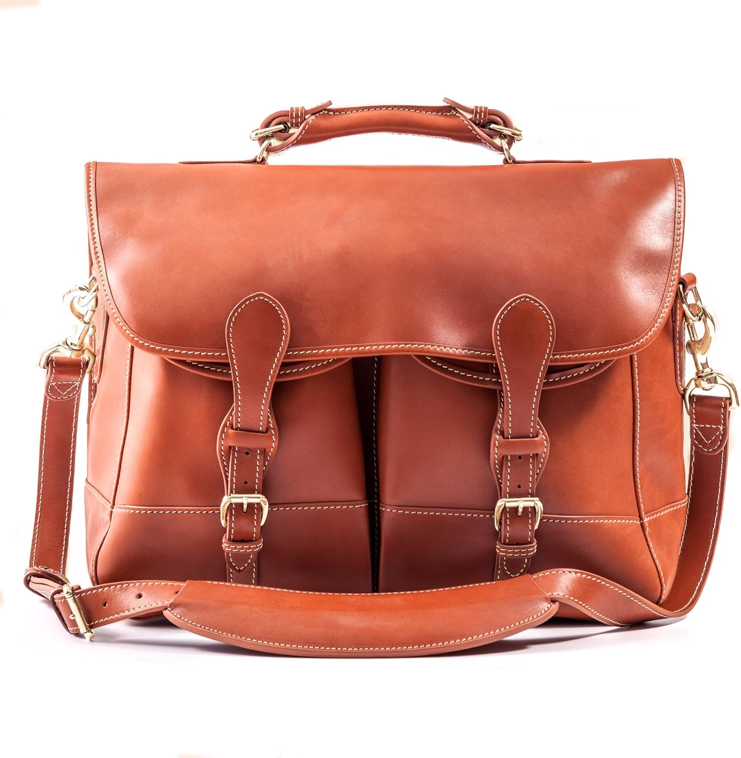 Mulholland Brothers All Leather Angler's Bag Bridle Tan Amazon.co.uk