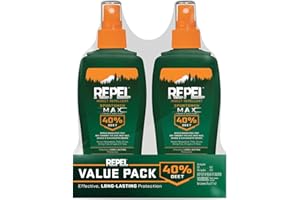 Repel Insect Repellent Sportsman Max Formula, Repels Mosquitoes, Ticks and Gnats, Effective Long-Lasting Protection, 40% DEET (Aerosol) 6 fl Ounce (Pack of 2)