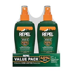 Repel Insect Repellent Sportsmen Max Formula Spray Pump 40% DEET, 2/6-Ounce