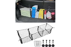 UBOG Cargo Net,Cargo Net for SUV,Truck Bed Organizer,Car Accessories Automotive Cargo Nets,3 Pocket Truck Bed Cargo Net,Truck Net Truck Storage,Mesh Storage Net for SUV, Car, Pickup Truck Bed, Etc