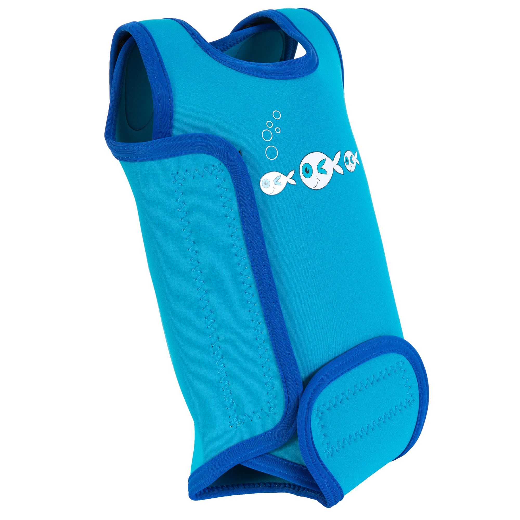 SwimBest Neoprene Baby Wetsuit - Baby Swimming Costume for 0-24 Months with 50+ UV Protection (Blue Fish, 12-24 Months)