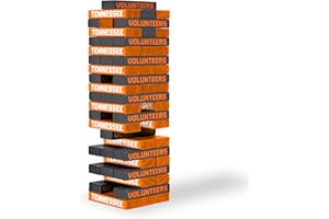 NCAA College Tabletop Stackers Block Game by Wild Sports - Perfect Gift for College Football Fan, Dorm Game, Rec Room, Tailgate
