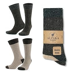 GoWith 2 Pairs Alpaca Wool Socks for Men and