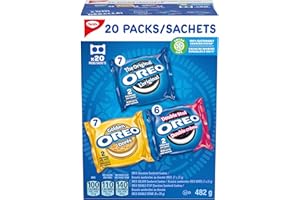 OREO, 20 Snack Packs (Individually Wrapped), 40 Cookies, School, Lunch, Travel, Gift, Birthday, Bulk Variety Pack of OREOs Or