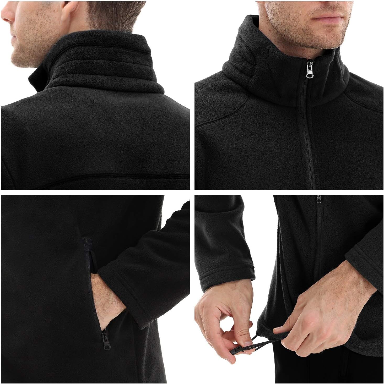 Men's Softshell Jacket Windproof Front-Zip Fleece-Lined Ski Insulated Coat : Sports & Outdoors