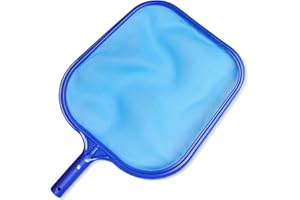 Pool Skimmer Net by VABNEER | 1.5mm Fine PP & Nylon Mesh Shallow Water Leaf Skimmer, Fits 3cm Diameter Telescopic Poles (Pole